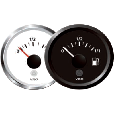 Indicatore livello carburante - VDO, 52mm, 3-180 ohm, Range 0-1/1, 12/24v